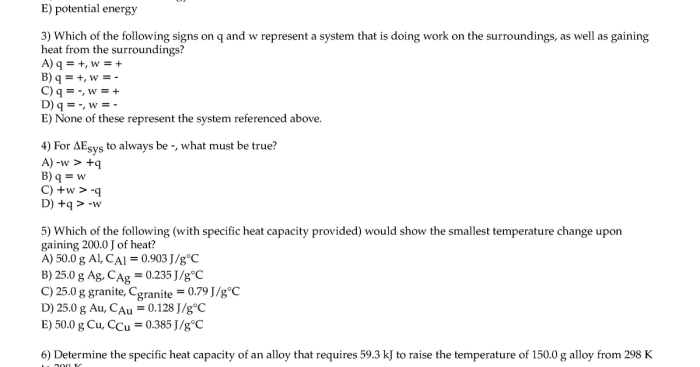 Specific heat chem worksheet 16 1